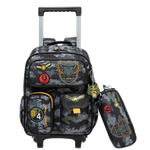 Flying Tigers Trolley Backpack & Pencil Case Set - 14 inch