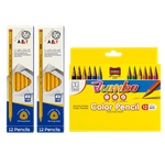 Pencils & Colored Pencils with Sharpener Set