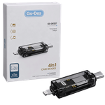 4 in 1 USB Card Reader - Transparent