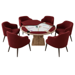 2-in-1 Cards & Enhash Yalthib Version 2 Hexagonal High Table with Chairs
