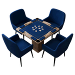 Luxury 2-in-1 Cards & Rummy/Okey High Table with Chairs